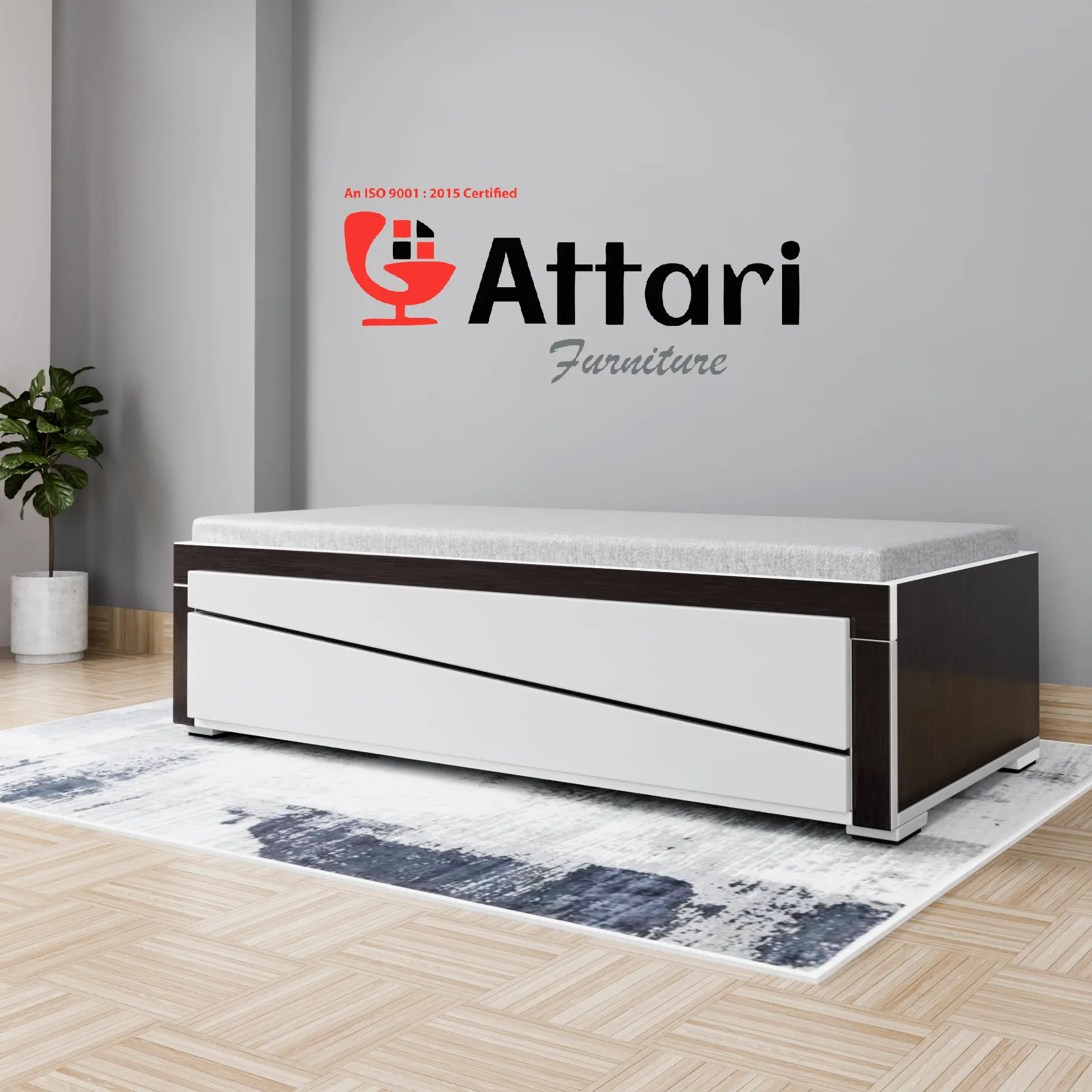 Attari Classic Wooden Dressing Cot