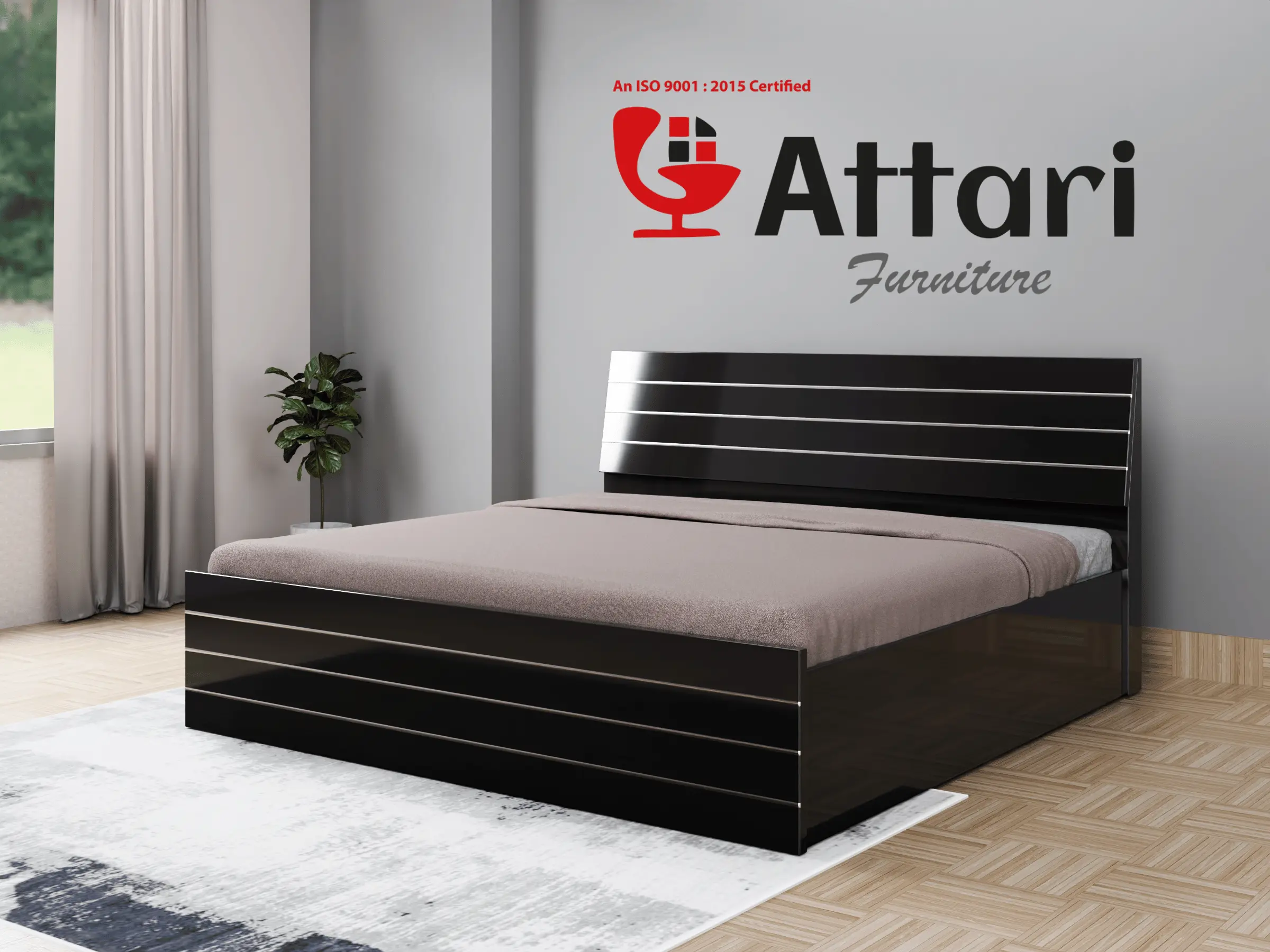 Attari Modern Wooden Cot (Model 1)
