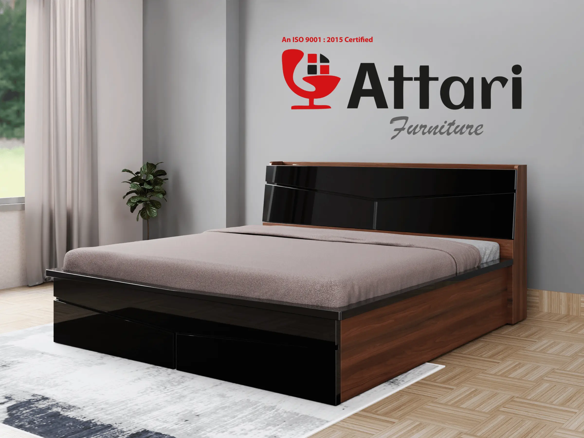 Attari Modern Wooden Cot (Model 12)