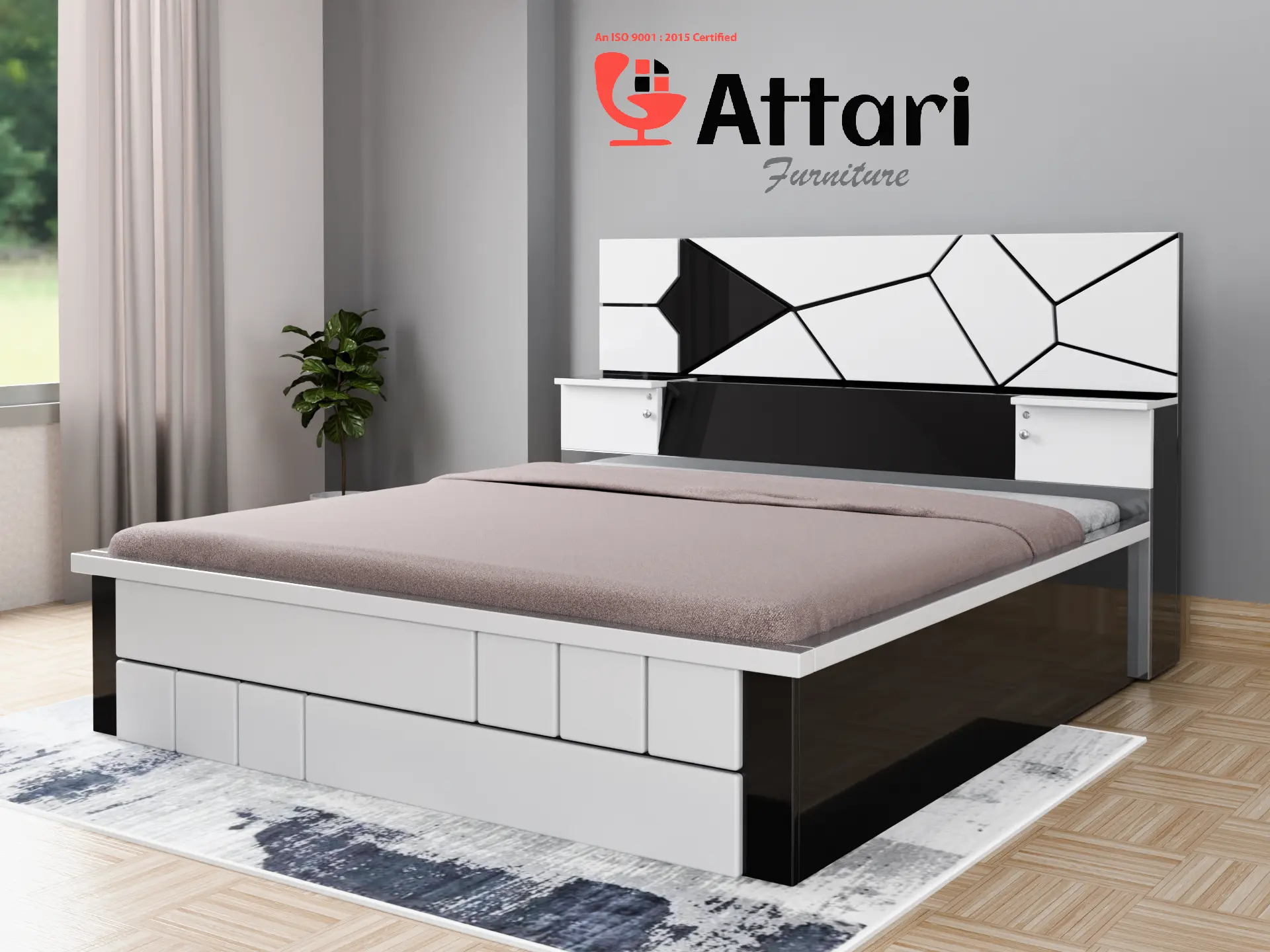 Attari Modern Wooden Cot (Model 25)