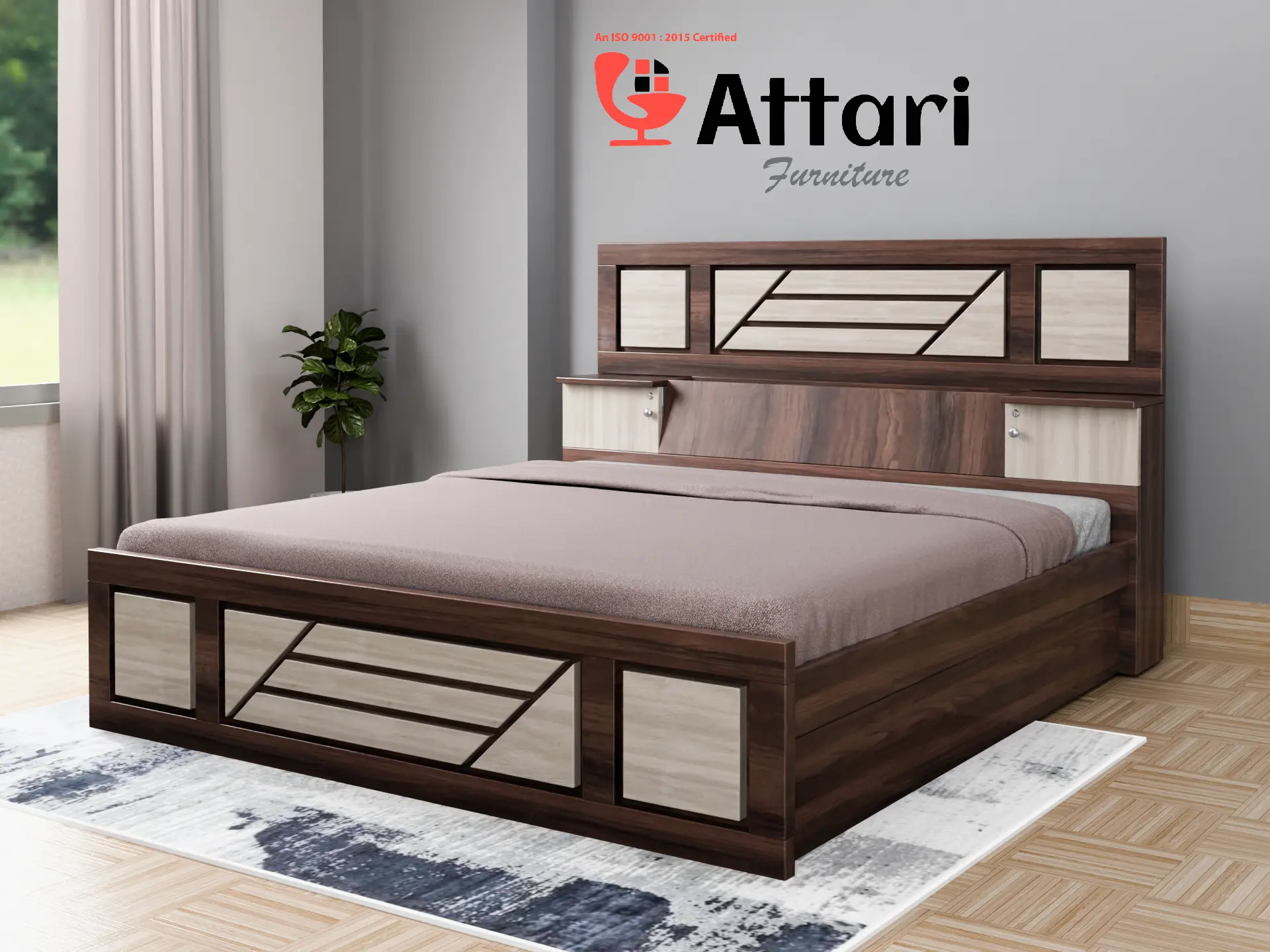 Attari Modern Wooden Cot (Model 26)