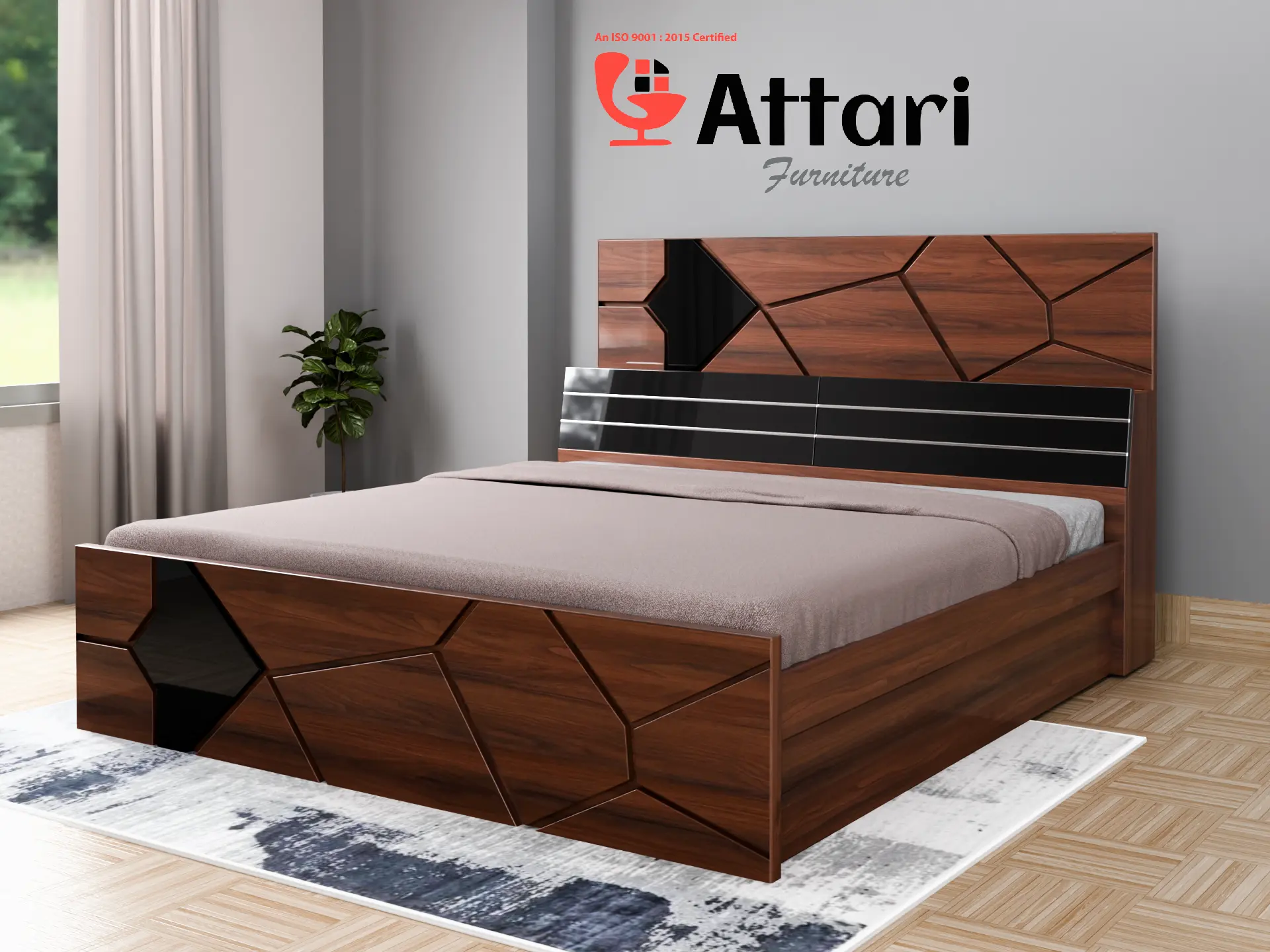 Attari Modern Wooden Cot (Model 32)