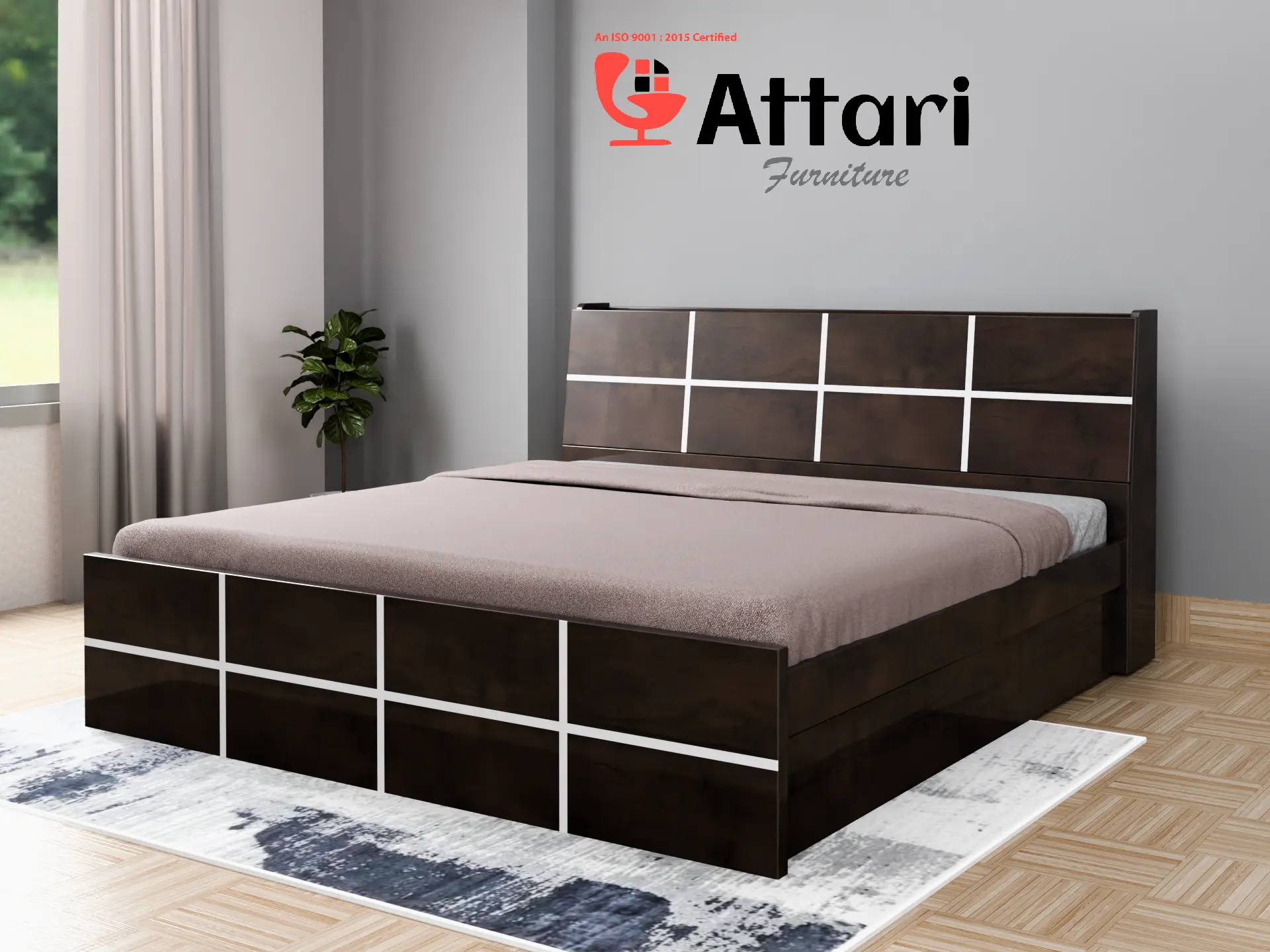 Attari Modern Wooden Cot (Model 33)