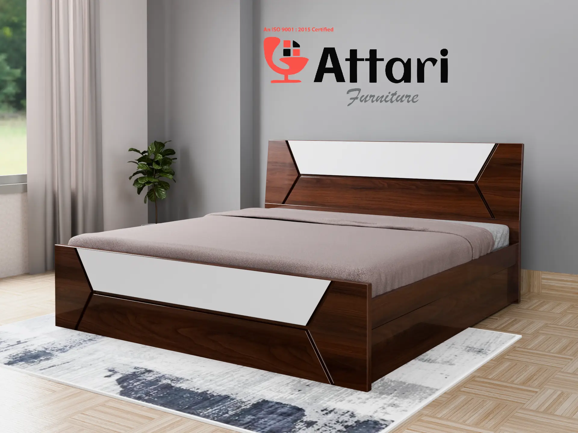 Attari Modern Wooden Cot (Model 34)