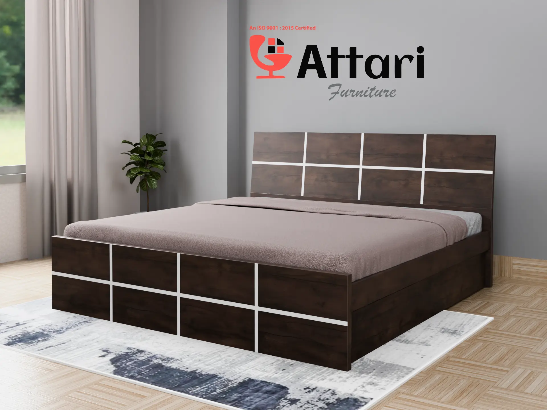 Attari Modern Wooden Cot (Model 35)